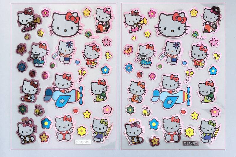 Hello Kitty Metallic Stickers Party Gift Favors Bag of 120+ Acid Free –
