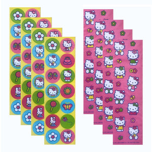 Hello Kitty & Butterflies Stickers Party Favors Guest Gift 8 Sheets Pink & Multicolor (4+4)