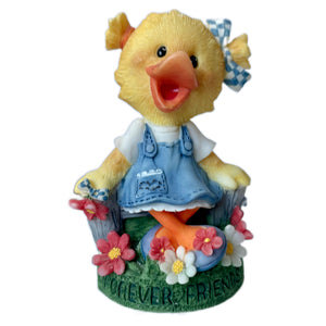 Vintage Suzy’s Zoo Polly Quacker Figurine Collectible Resin Statue Forever Friends by Suzy Spafford Enesco Rare 1999