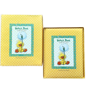 Livre de souvenirs pour bébé Little Suzy's Zoo Les premières années tendres avec coffret cadeau Cadeau de baby shower - Witzy Yellow Duck