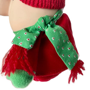 Vintage Ziggy Christmas Rag Doll 7" JOY TO YOU 1987 Collectible Tom Wilson Soft Plush Stuffed Toy Red Green Beanie Hat & Scarf