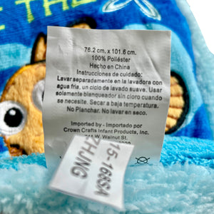 Luxury Disney Finding Nemo WAVE Nursery Crib Baby Blanket Blue Plush Coral Fleece 30" x 40" Super Soft New