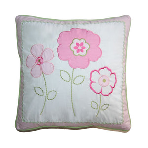 Pink Flowers Decorative Pillow