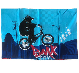 BMX Extreme Sports Motocross Dirt Bike Pillowcase 19" x 29"