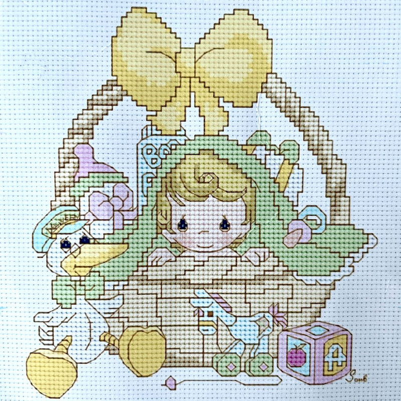 Precious Moments Baby In a Basket & Stork PDF Cross Stitch Pattern Cha – KidsRoomTreasures.com precious-moments-baby-in-a-basket-stork-pdf-cross-stitch-pattern-cha-kidsroomtreasures-com