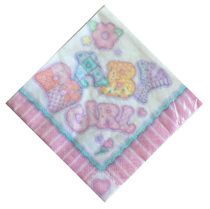 Baby's Quilt Baby Girl Luncheon Large Napkins - Front
