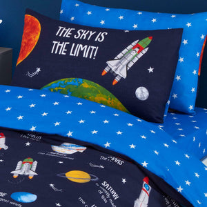 Solar System Outer Space Planets Kids Bedding Toddler Twin or Full Duvet  Cover / Comforter Cover Bed Set or Curtains