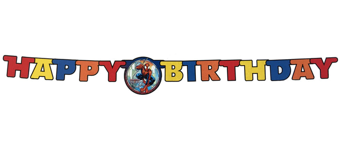Spiderman Jointed Paper Party Banner 6" Vintage