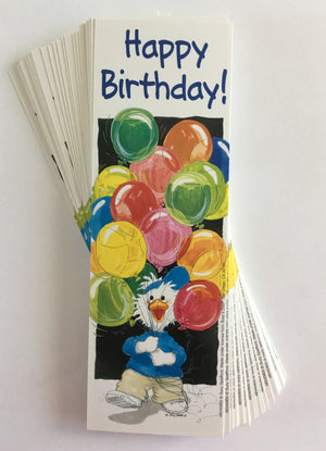 Marque-page pour élève du zoo de Suzy, joyeux anniversaire, marque-page pour livre, marque-place Jack avec des ballons Suzy Spafford
