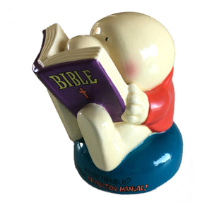 New Vintage Ziggy Earthenware Collectible 4" Porcelain Statue Ceramic Figurine 'Ziggy Reading Bible' NIB Tom Wilson