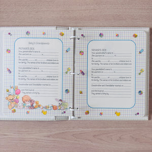 New Vintage 1995 Precious Moments Baby Memory Book of First Years Refillable Keepsake Expandable Scrapbook Photo Album "Precious Baby' Angel on Cloud Hallmark