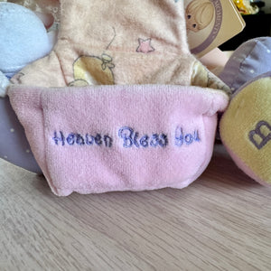 Vintage New Precious Moments 'Heaven Bless You' Girl Plush Wind Up Doll with Toys Musical Baby Nursery Toy 10" Rare Collectible 1999