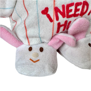 Rare Vintage Valentine Ziggy Plush Doll Pajamas and Bunny Slippers Red Heart Stuffed Toy I Need A Hug 1988 Collectible