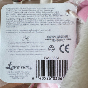 Vintage Rare Talking Precious Moments 9" Baby White & Pink Girl Bunny Rabbit Plush Soft Rag Doll Says Lord's Bedtime Prayer Pal Collectible Stuffed Animal Praying Toy