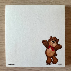 Suzy's Zoo Brown Teddy Bear Willie Memo Note Sheet 2pc Set