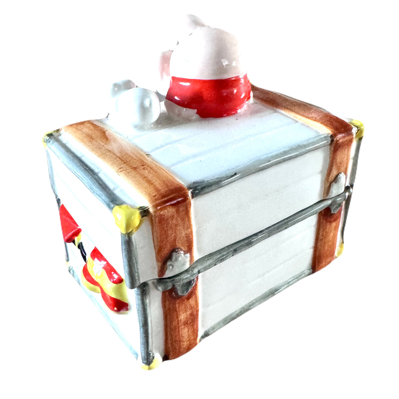 Vintage Ziggy & Dog Fuzz Treasure Chest Luggage Trunk Ceramic