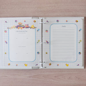 New Vintage 1995 Precious Moments Baby Memory Book of First Years Refillable Keepsake Expandable Scrapbook Photo Album "Precious Baby' Angel on Cloud Hallmark