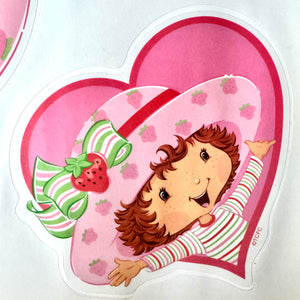 Vintage NEW Strawberry Shortcake Girl & Custard Kitty Cat Wall Decals Room Decor Set - Giant 23" Wall Mural Room Buddy & 4 Sheets of Peel & Self-Stick Stickers 2003