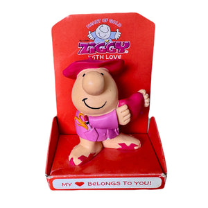 Vintage Ziggy Valentine Love Figurine By Russ 2005 Heart of Gold - MY HEART BELONGS TO YOU!