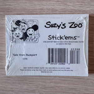 Suzy's Zoo Kitty Cats Tails of Duckport Stick'ems Mini Memo Pad Sticky Notes Self-Stick Removable Notes 40 Sheets