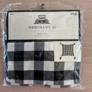 Black White Grey Buffalo Plaid Check Fall Thanksgiving Home Decor - Pumpkins - Pillow Covers - Signs