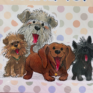 Banner horizontal de bienvenida de 4 pies con diseño de gatos y perros de Duckport, Wags &amp; Whiskers, vintage de Suzy's Zoo, libra por libra, producto para el aula escolar y docente