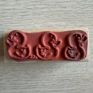 New Vintage Ducks in a Row Suzy's Zoo Wooden Rubber Stamp by Rubber Stampede A2264C