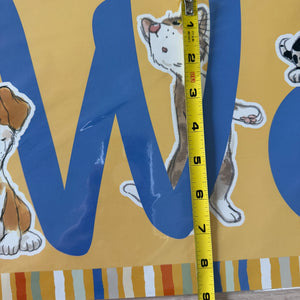 Banner horizontal de bienvenida de 4 pies con gatos y perros Wags &amp; Whiskers de Suzy's Zoo vintage, 2005, producto para maestros de aulas escolares