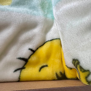 Vintage Rare Baby Looney Tunes Bugs Bunny Tweety Duffy Duck Infant Crib / Toddler Blanket Luxury Plush Throw 43" x 51" Balloons Heart & Moon 1999 with Gift Box