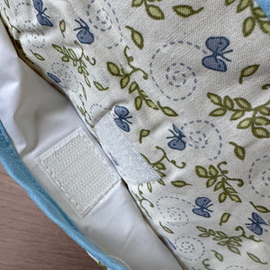 New Vintage Rare Classic Winnie The Pooh & Piglet Large Baby Diaper Bag Blue Gingham Checkered & Floral Butterfly Print