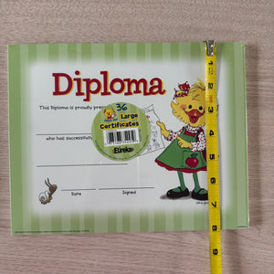 Diploma de estudiante vintage de Suzy's Zoo Suzy Ducken de 36 CT, 10" x 8", producto para docentes del aula