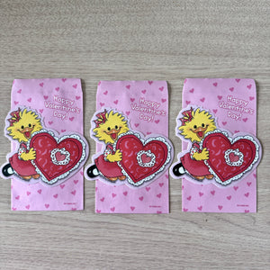 Vintage Set of 3 Suzy's Zoo Valentine Pink Paper Treat Mini Gift Sacks Suzy with Heart Treat Bags by Paper Magic Group