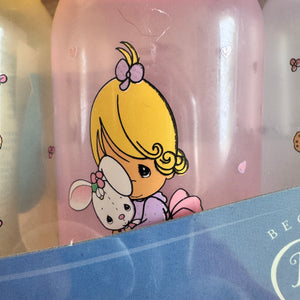Vintage Precious Moments Baby Girls Bottles 4oz - 3-Pack Feeding Nursers BPA-Free New Baby Shower Gift