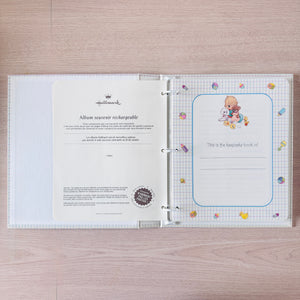 New Vintage 1995 Precious Moments Baby Memory Book of First Years Refillable Keepsake Expandable Scrapbook Photo Album "Precious Baby' Angel on Cloud Hallmark