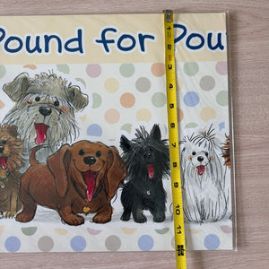 Vintage Suzy's Zoo Wags & Whiskers Cats & Dogs of Duckport 4 FT Welcome Horizontal Banner Pound for Pound School Classroom Teacher Product