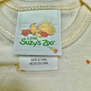 Vintage New Little Suzy's Zoo Infant Baby 4pc Starter Set One-Piece Onesie Underwear Yellow Witzy Duck Hat Booties Baby Shower Gift 0-3 Month / Newborn