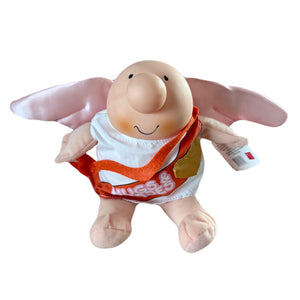 Rare Vintage Valentine Ziggy Cupid Angel HUGS & KISSES Messenger Plush Message Doll Stuffed Toy by Russ 7" 2005 Collectible