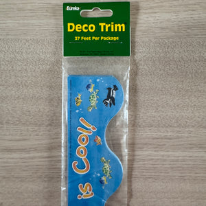 Vintage New Suzy's Zoo 12 CT School Deco Trim Strips Fish SCHOOL IS COOL 2" x 37 FT Window Wall Bulletin Board Door Teacher Classroom Product