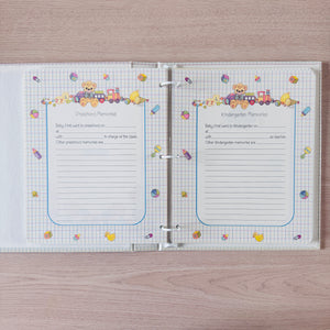 New Vintage 1995 Precious Moments Baby Memory Book of First Years Refillable Keepsake Expandable Scrapbook Photo Album "Precious Baby' Angel on Cloud Hallmark