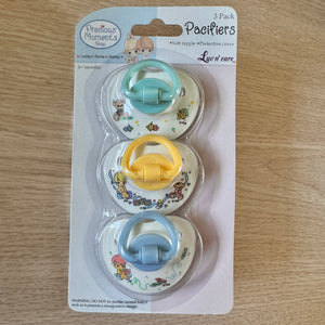 Vintage 2006 New Precious Moments Pacifiers 3-Pack or 2-Piece Pacifier with Clip / Holder 6+ Months