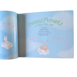 Vintage Rare New Precious Moments Baby Memory Record Book of Baby's First Year Sleeping on a Moon Photo Keepsake by Stepping Stones 2000 - Book 2