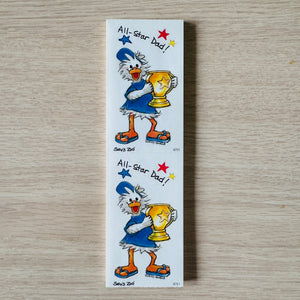 Vintage Rare Suzy’s Zoo All-Star Dad Jack Quacker Father's Day Single Character Sticker Sheet 2" x 3.5"