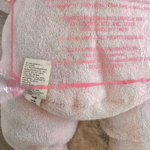 Vintage Precious Moments Terry Cloth Soft Plush Baby Doll 1995 Dakin Avon Lovey Pink Girl Collectible Beanbag Stuffed Toy 10"