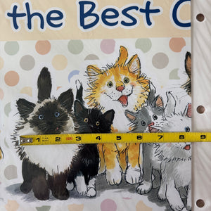 Vintage Suzy's Zoo Wags & Whiskers Cats & Dogs of Duckport 4 FT Welcome Horizontal Banner Pound for Pound School Classroom Teacher Product