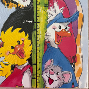 Vintage Rare Suzy's Zoo Giant Growth Chart Bulletin Board Set 34" x 6 Ft  Classroom Student Teacher Product