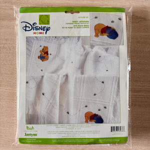 Kit de couverture afghane vintage pour bébé avec motif de pot de miel et abeilles Winnie l'ourson et ours de Walt Disney ou instructions de modèle de tableau PDF 34" x 43 1/2"