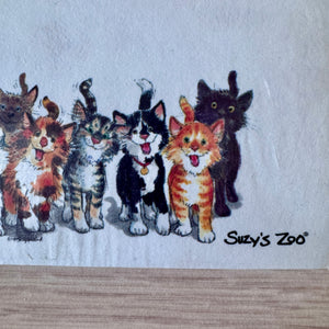 Suzy's Zoo Kitty Cats Tails of Duckport Stick'ems Mini Memo Pad Sticky Notes Self-Stick Removable Notes 40 Sheets