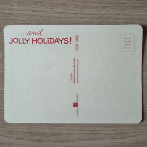 Vintage Santa Claus Ziggy & Fuzz Merry Christmas PostCard 1983 Tom Wilson Comic Collectible Greeting Card
