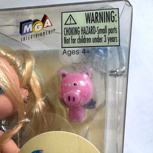 RARE Bratz Babyz Doll Cloe Glow In The Dark Hair Flair 5" with Pet Pig Girls with Passion for Fashion NIB Toy Vintage 2007 NEW