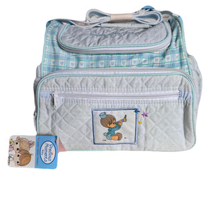 Vintage New Blue Boy Precious Moments Medium Baby Diaper Bag 2005